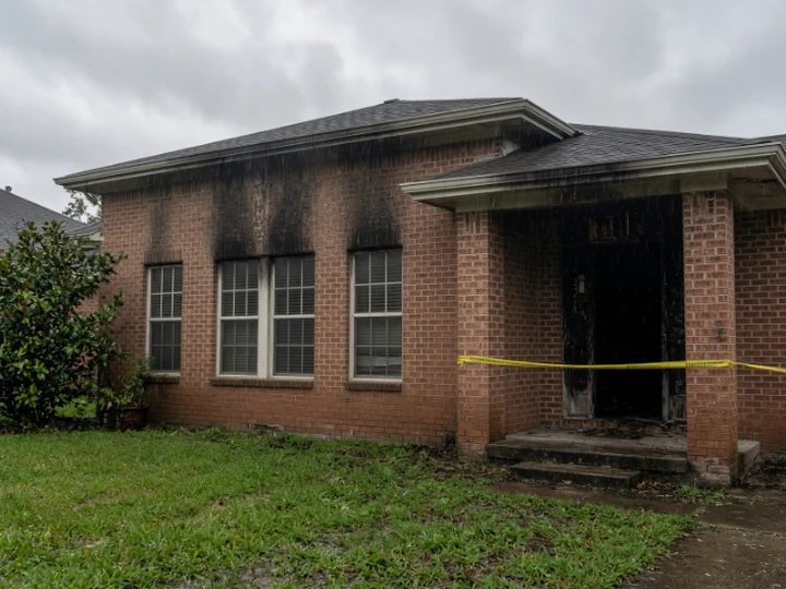 House exterior with smoke staining after a fire
